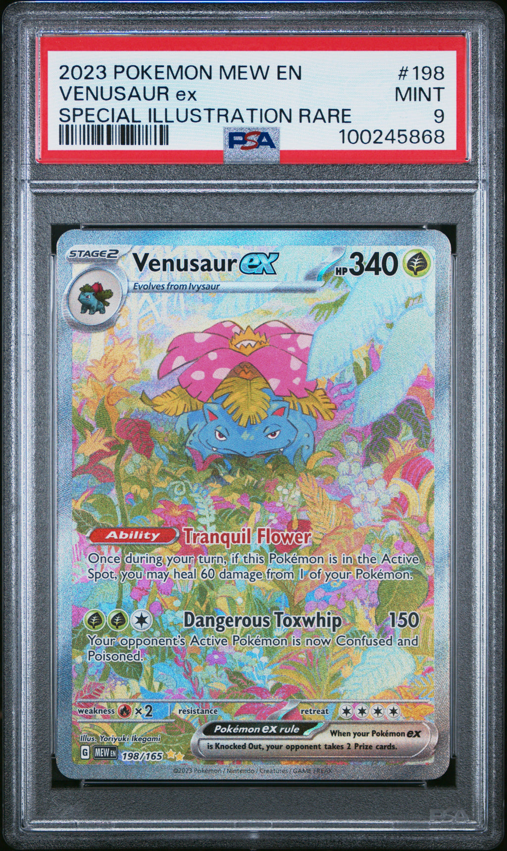 PSA 9 2023 Pokemon Mew En-151 #198 Venusaur Ex Special Illustration Rare