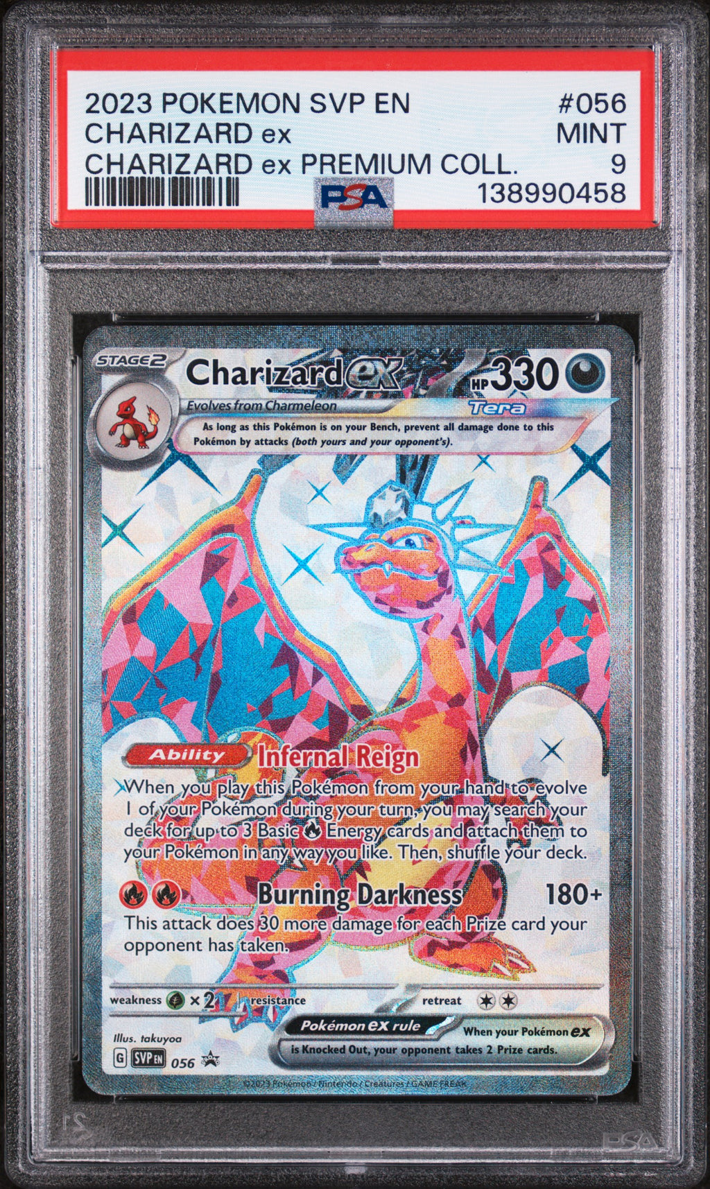 PSA 9 2023 Pokemon Black Star Promo #056 Charizard Ex Charizard Ex Prem. Coll.
