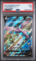 2022 Pokemon Sword & Shield Lost Origin #180 Fa/Aerodactyl V Lost Origin PSA 7