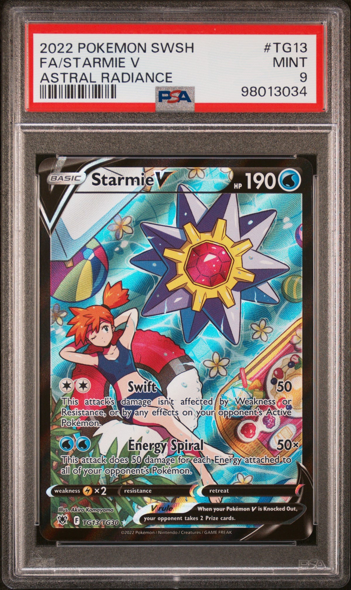 2022 Pokemon Sword & Shield Astral Radiance #TG13 Fa/Starmie V PSA 9