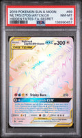 2019 Pokemon Sun & Moon Hidden Fates #69 Mltrs/Zpds/Artcn.Gx -Fa-Secret PSA 8