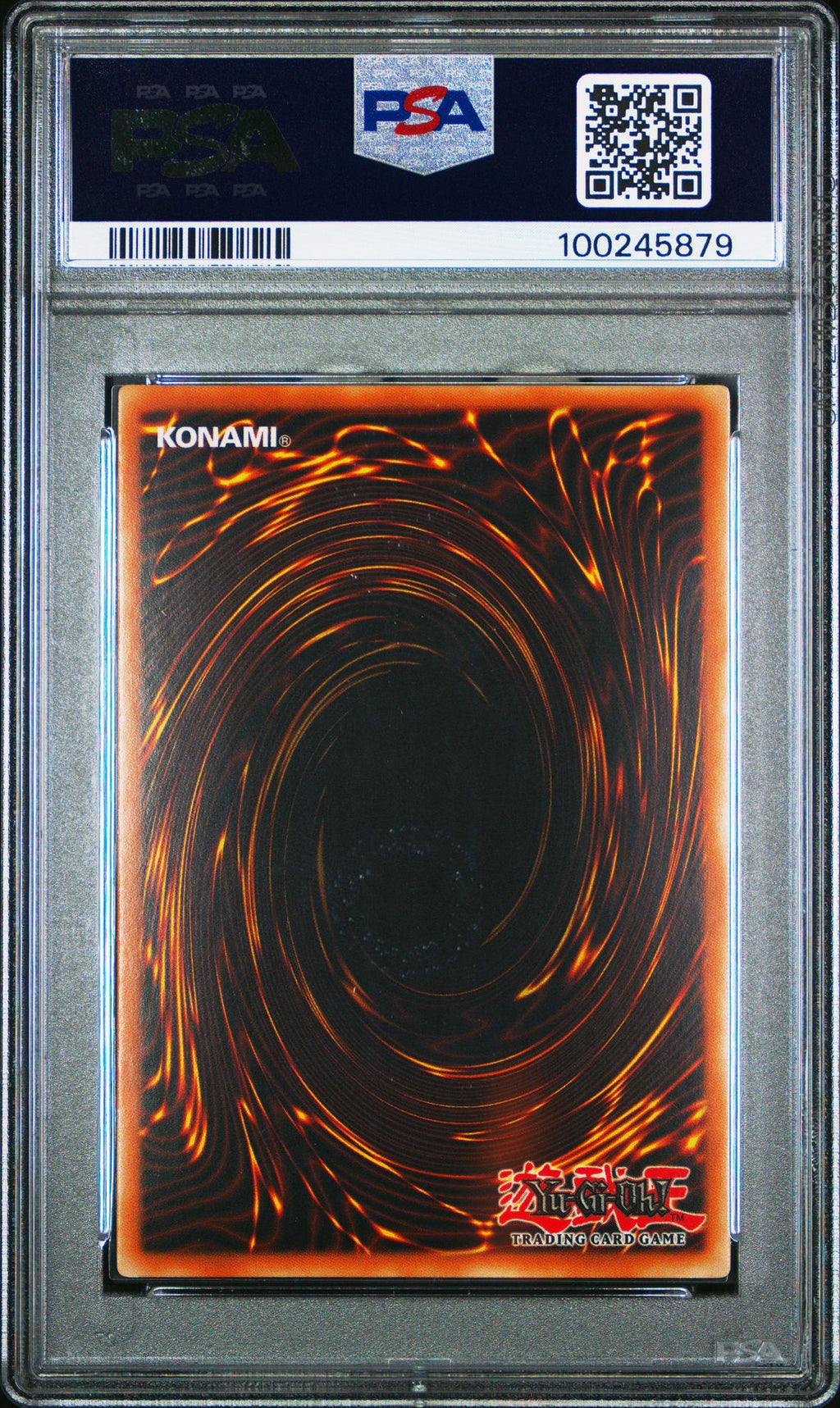 Back of Blue-Eyes White Dragon PSA slab, certification 100245879